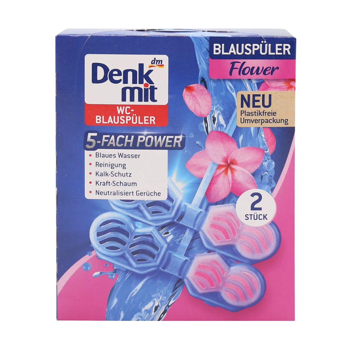 Туалетний блок для унітазу DenkMit Flower, 2 шт